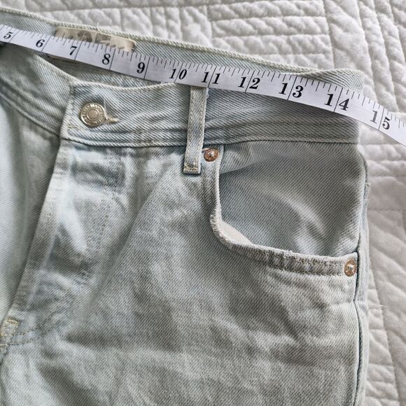 We the free free people distressed semi crop raw hem high rise button fly jeans - Picture 12 of 13